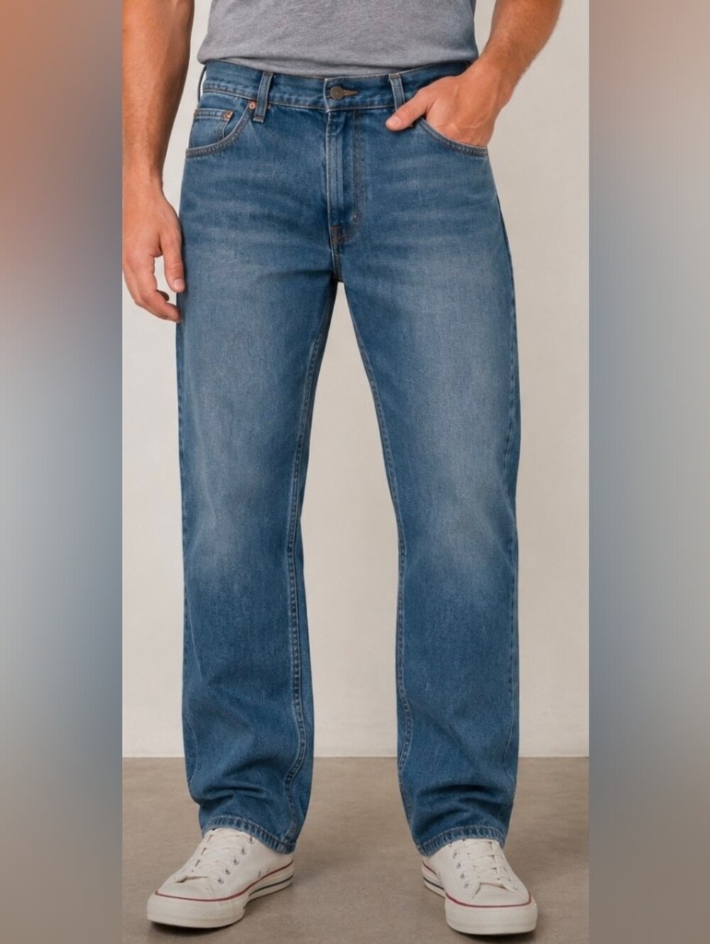 Levi's Men's Straight-Leg Jeans in Faded Blue